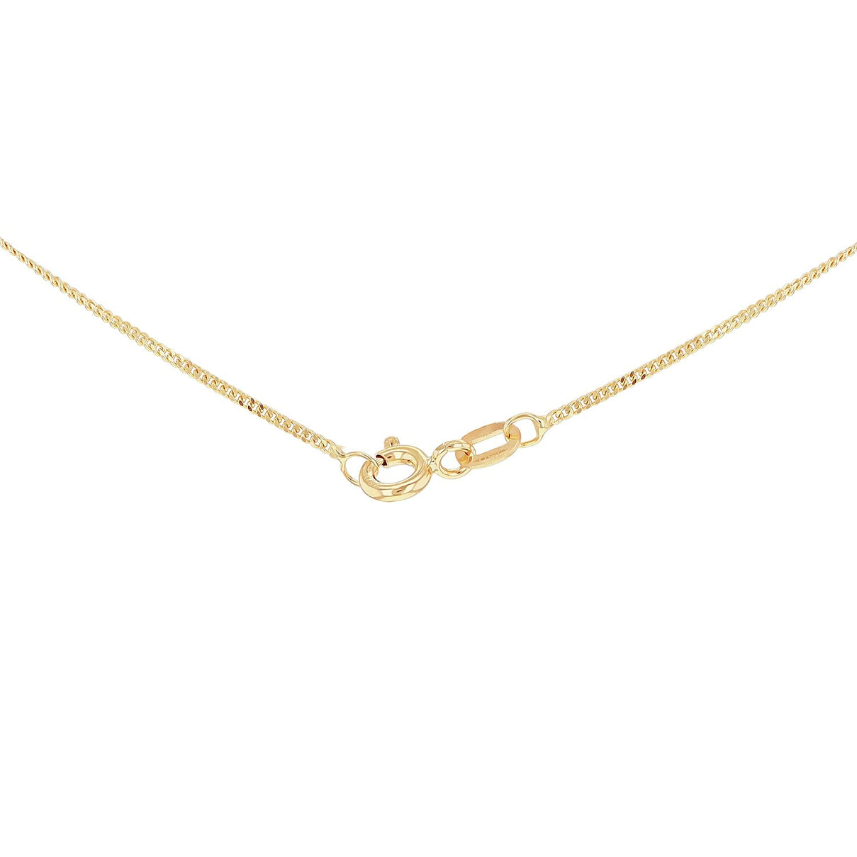 ILIANA 18K Yellow Gold Diamond Cut Curb Chain 16 Inch 7573056 3