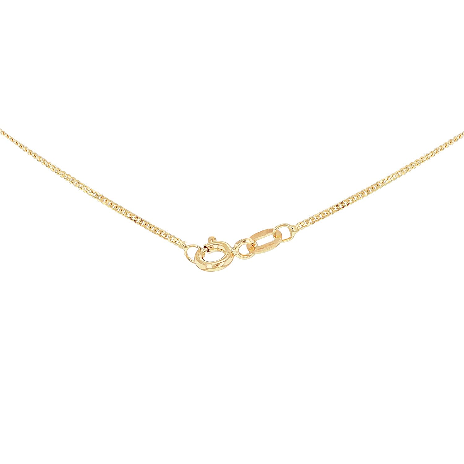 ILIANA 18K Yellow Gold Diamond Cut Curb Chain 16 Inch 7573056 3