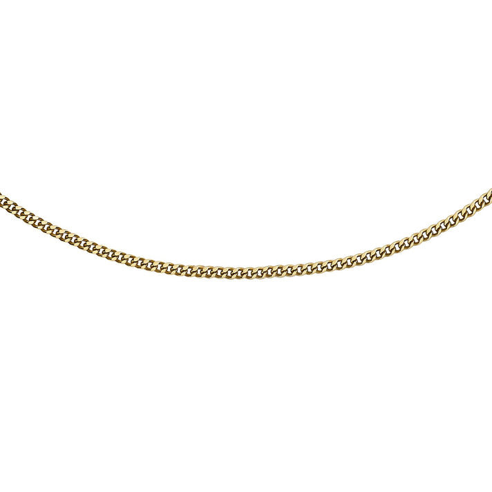 ILIANA 18K Yellow Gold Diamond Cut Curb Chain 18 Inch 7572999 1