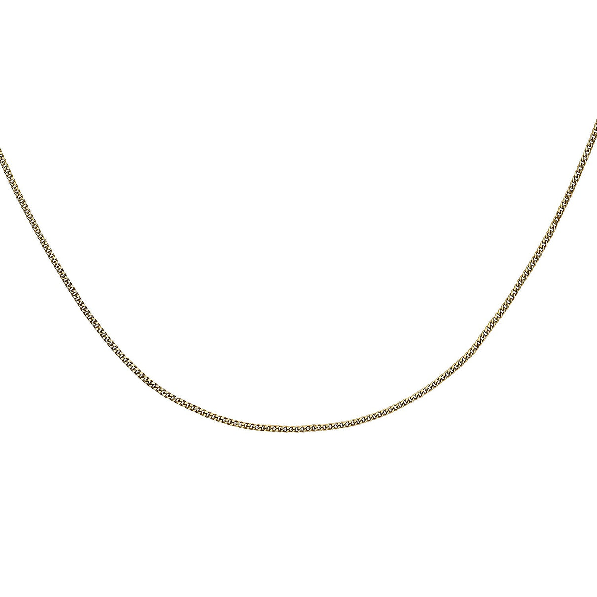 ILIANA 18K Yellow Gold Diamond Cut Curb Chain 18 Inch 7572999 2