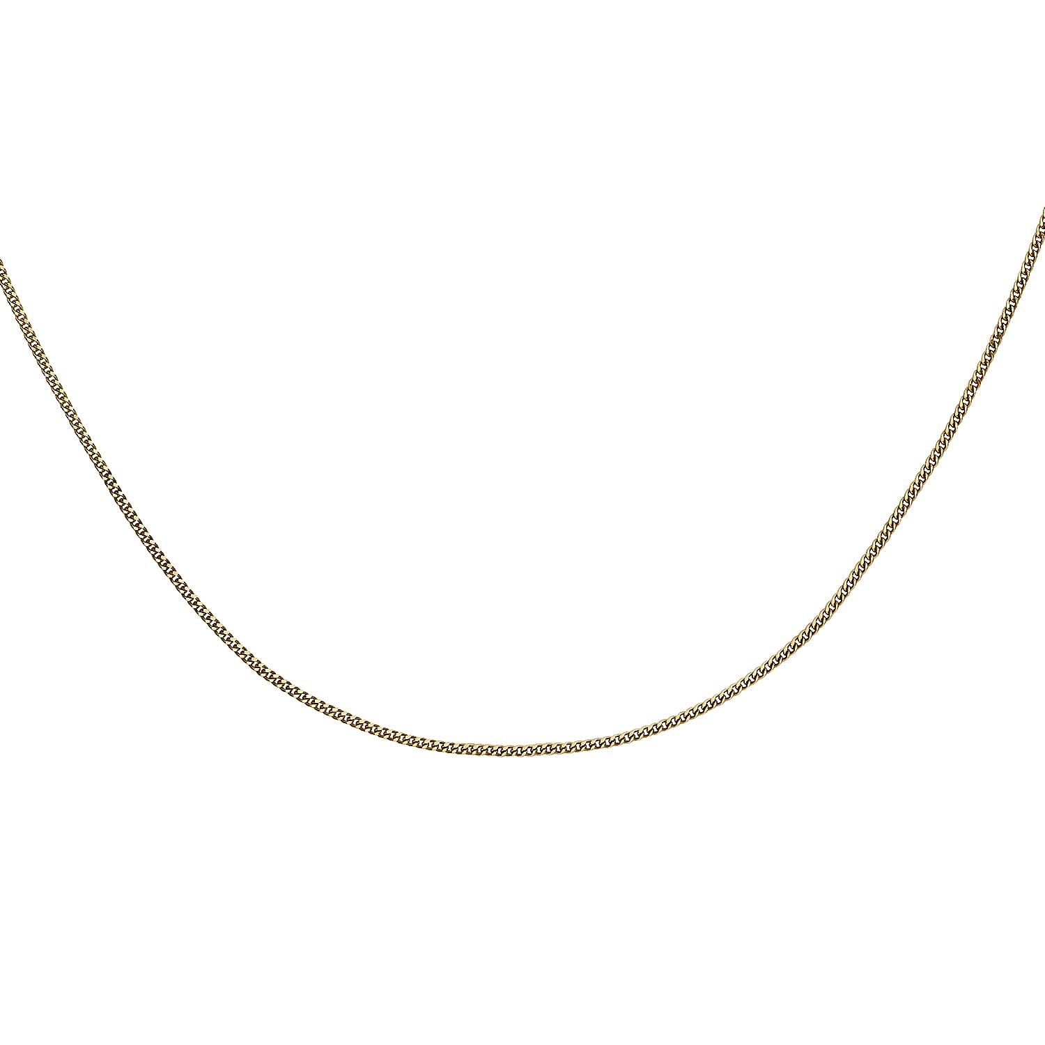 ILIANA 18K Yellow Gold Diamond Cut Curb Chain 18 Inch 7572999 2