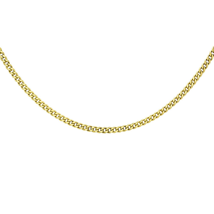 18K Yellow Gold 1.2 MM Curb Chain With Spring Ring Clasp 18 Inch Diamond Cut 7573357 1