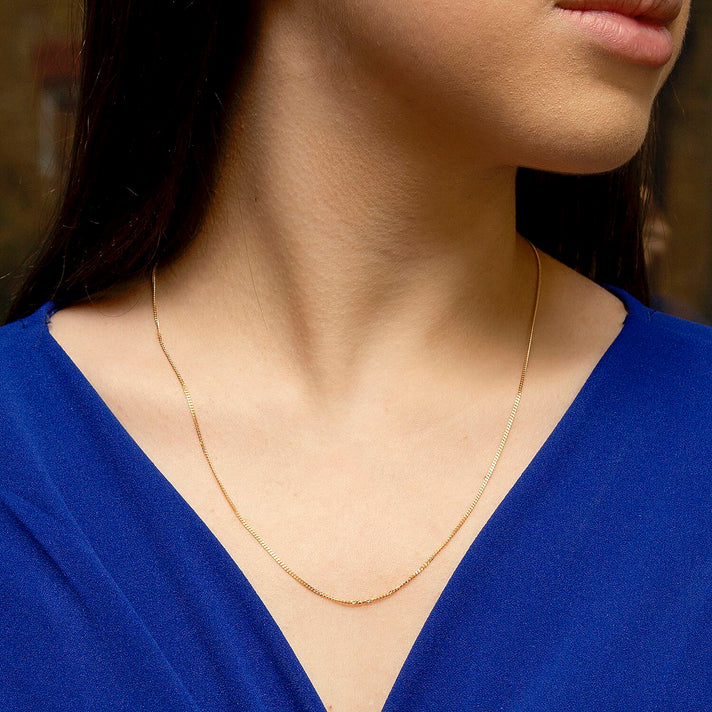 ILIANA 18K Yellow Gold Diamond Cut Curb Chain 20 Inch 2.6g 7573368 2