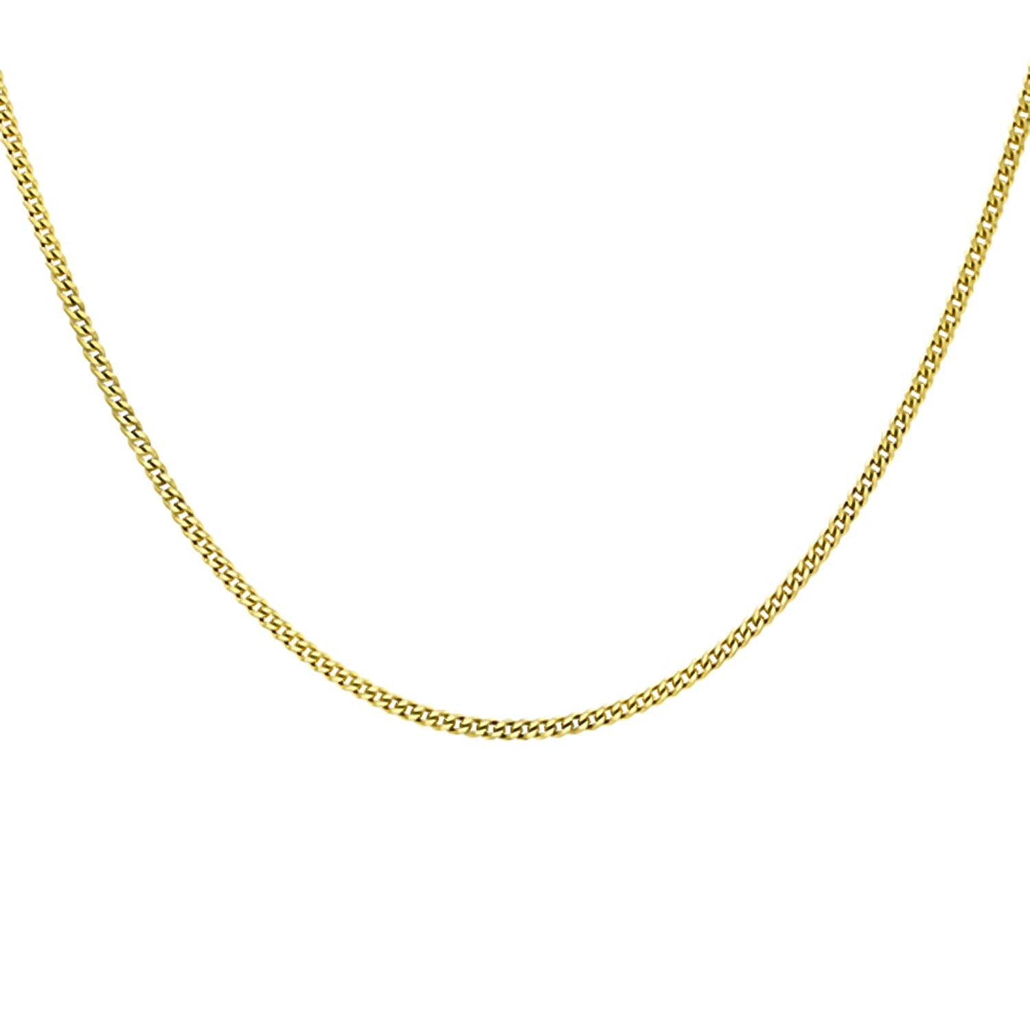 ILIANA 18K Yellow Gold Diamond Cut Curb Chain 20 Inch 2.6g 7573368 2