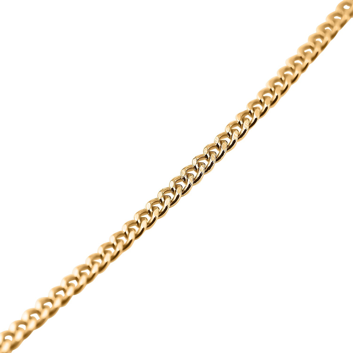 Royal Bali Collection - 18K Yellow Gold Diamond Cut Curb Necklace (Size - 18) 7647060 2