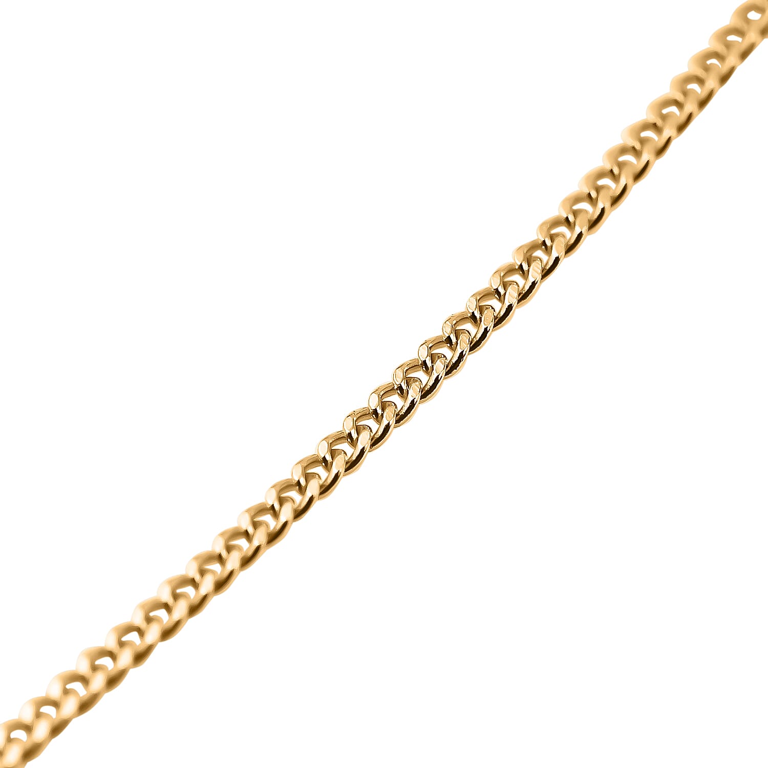 Royal Bali Collection - 18K Yellow Gold Diamond Cut Curb Necklace (Size - 18) 7647060 2