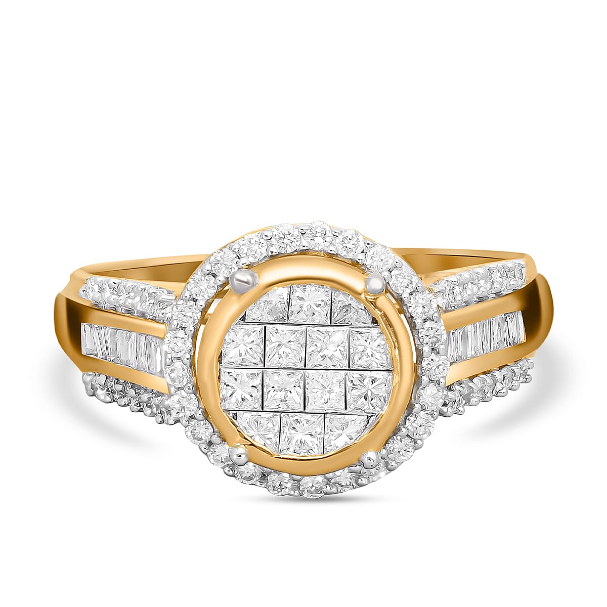 ILIANA 18K Yellow Gold IGI Certified Diamond (SI-G-H) Ring 1.00 Ct.(Non Resizable). 8898840 2