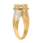 ILIANA 18K Yellow Gold IGI Certified Diamond (SI-G-H) Ring 1.00 Ct.(Non Resizable).