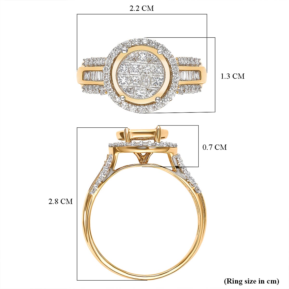 ILIANA 18K Yellow Gold IGI Certified Diamond (SI-G-H) Ring 1.00 Ct.(Non Resizable). 8898840 12