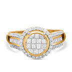 ILIANA 18K Yellow Gold IGI Certified Diamond (SI-G-H) Ring 1.00 Ct.(Non Resizable).