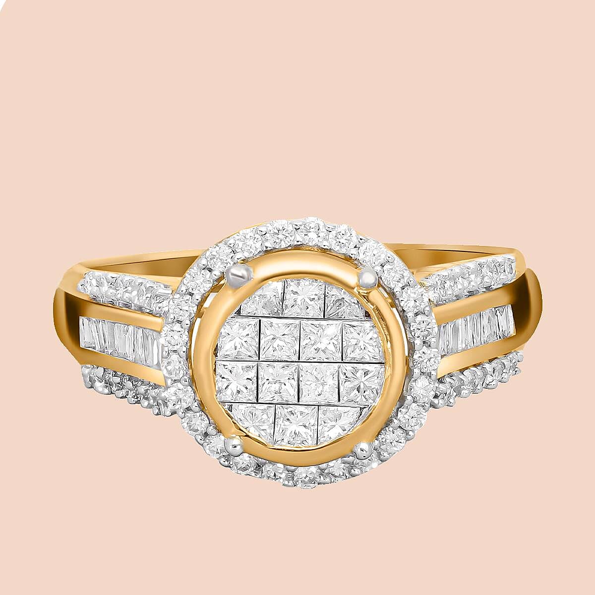ILIANA 18K Yellow Gold IGI Certified Diamond (SI-G-H) Ring 1.00 Ct.(Non Resizable). 8898840 3
