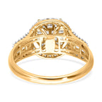 ILIANA 18K Yellow Gold IGI Certified Diamond (SI-G-H) Ring 1.00 Ct.(Non Resizable).