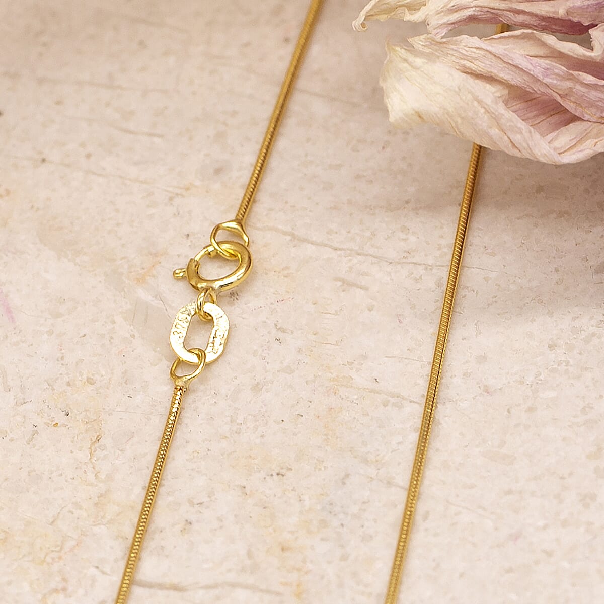 ILIANA 18K Yellow Gold Mini Round Snake Chain 18 Inch 7574857 3