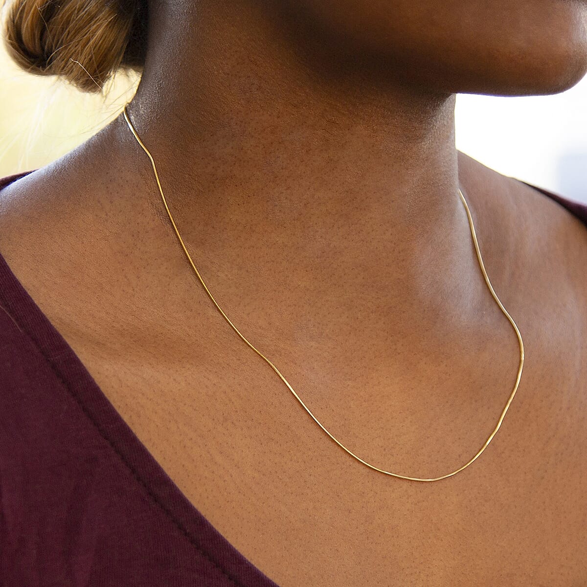 ILIANA 18K Yellow Gold Mini Round Snake Chain 18 Inch 7574857 4