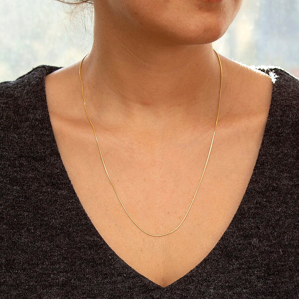 18K Yellow Gold  Chain (Size - 20),  Gold Wt. 2.9 Gms
