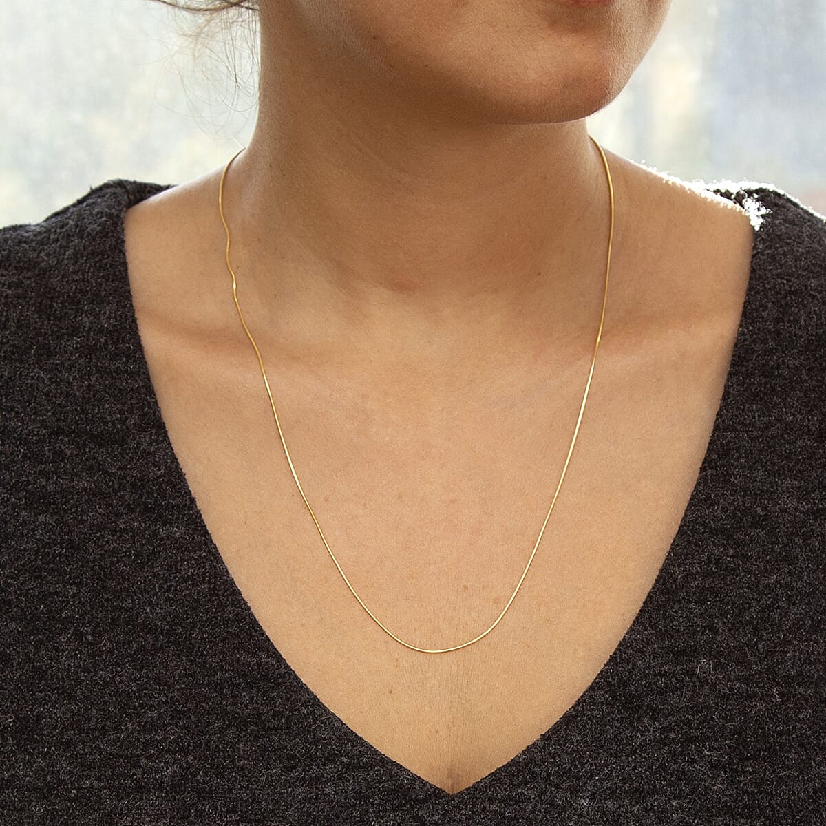 ILIANA 18K Yellow Gold Mini Round Snake Chain 20 Inch 7574863 4
