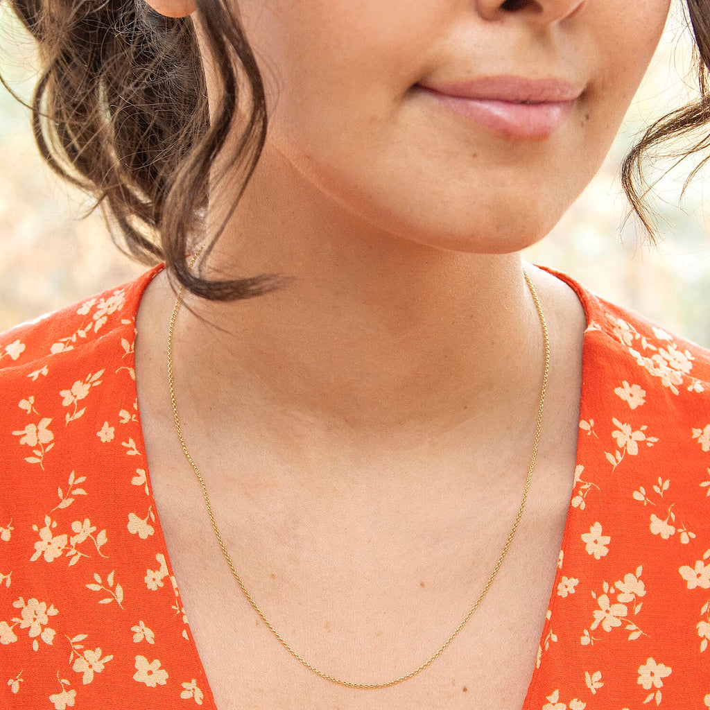 18K Yellow Gold  Chain (Size - 18),  Gold Wt. 2 Gms