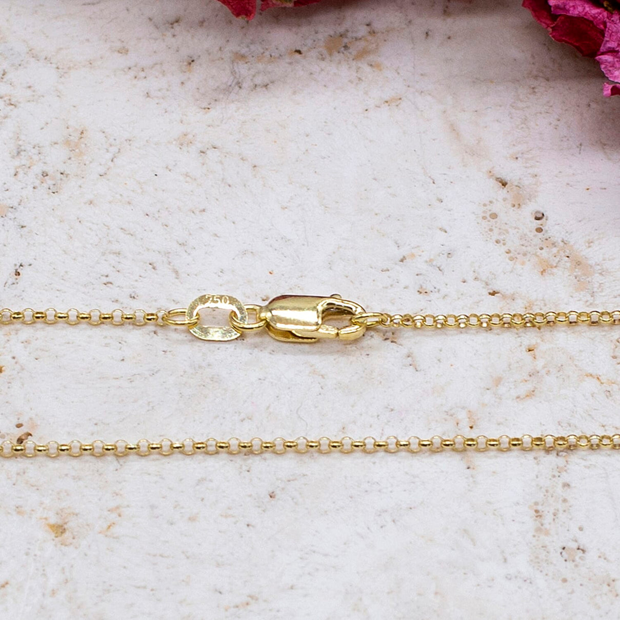 ILIANA 18K Yellow Gold Round Belcher Chain 18 Inch 7570475 2