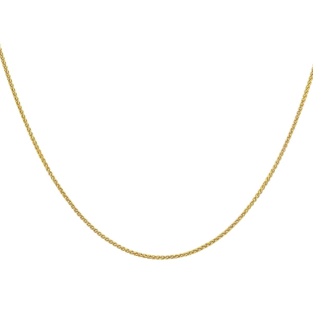 18K Yellow Gold Spiga Chain With Lobster Clasp (Size - 16)