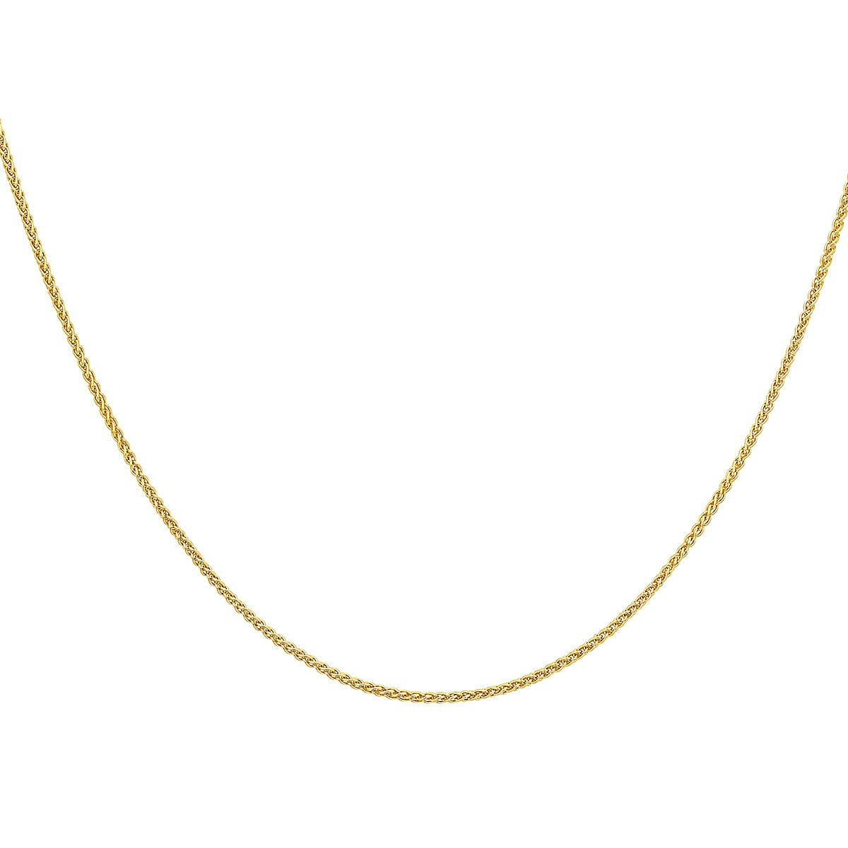 ILIANA 18K Yellow Gold Spiga Chain 18 Inch 2.7g 7575055 1