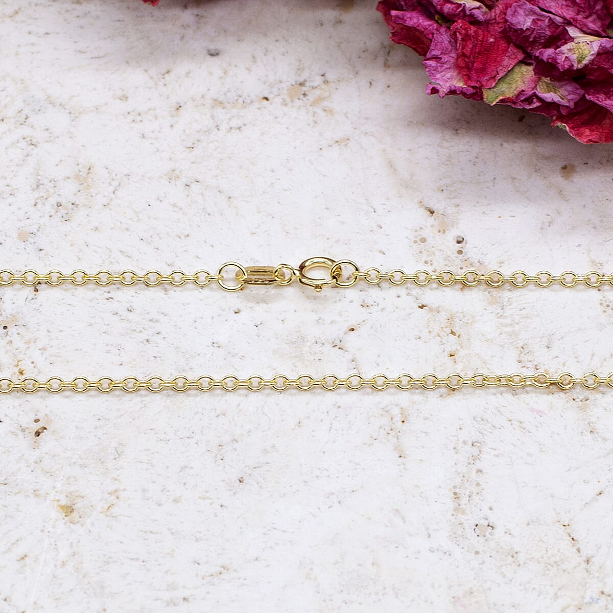 ILIANA 18K Yellow Gold Trace Chain 18 Inch 7575391 3