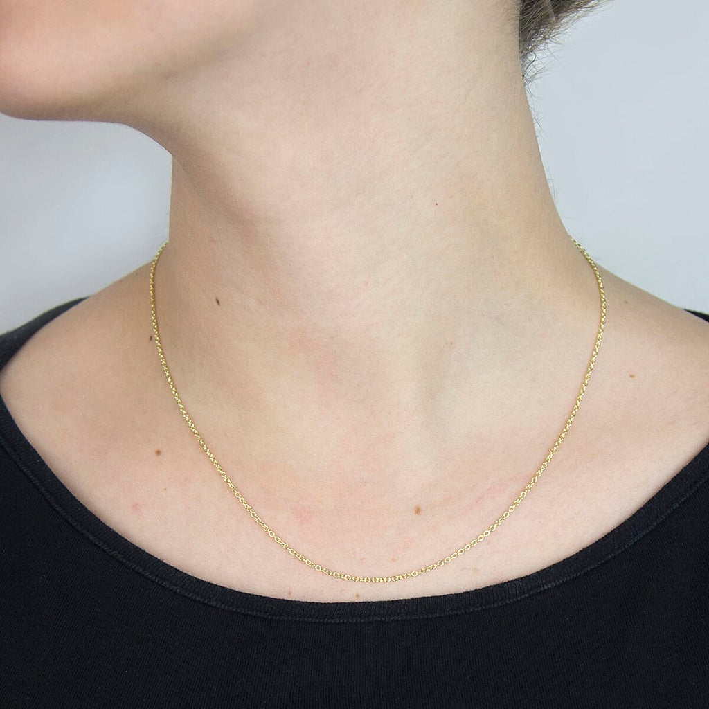 18K Yellow Gold  Chain (Size - 18),  Gold Wt. 2.6 Gms