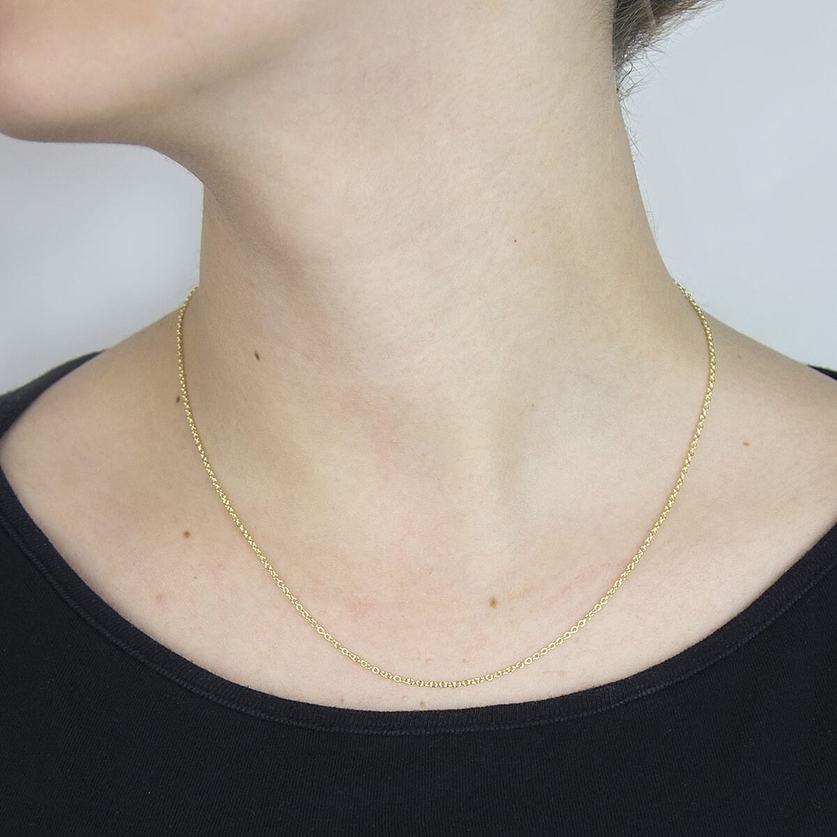 ILIANA 18K Yellow Gold Trace Chain 18 Inch 7575391 4