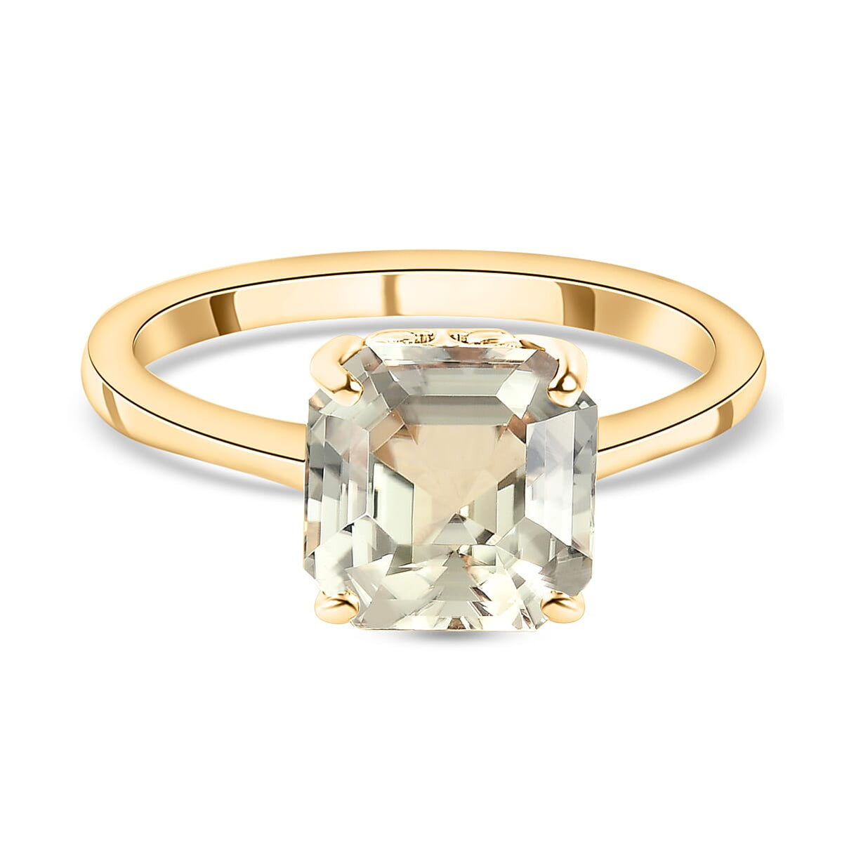 ILIANA 18K Yellow Gold AAA Turkizite (Asscher Cut) Solitaire Engagement Ring 3.00 Ct. 8835339 0