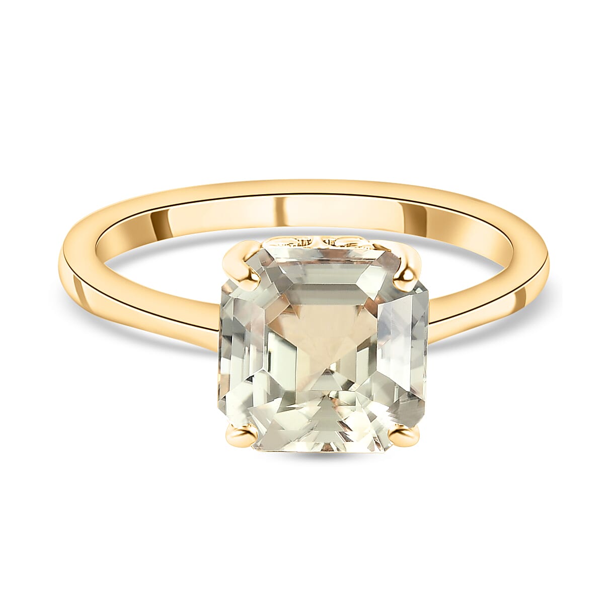ILIANA 18K Yellow Gold AAA Turkizite (Asscher Cut) Solitaire Engagement Ring 3.00 Ct. 8835339 0