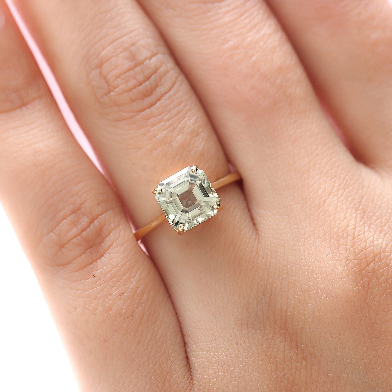 ILIANA 18K Yellow Gold AAA Turkizite (Asscher Cut) Solitaire Engagement Ring 3.00 Ct. 8835339 3