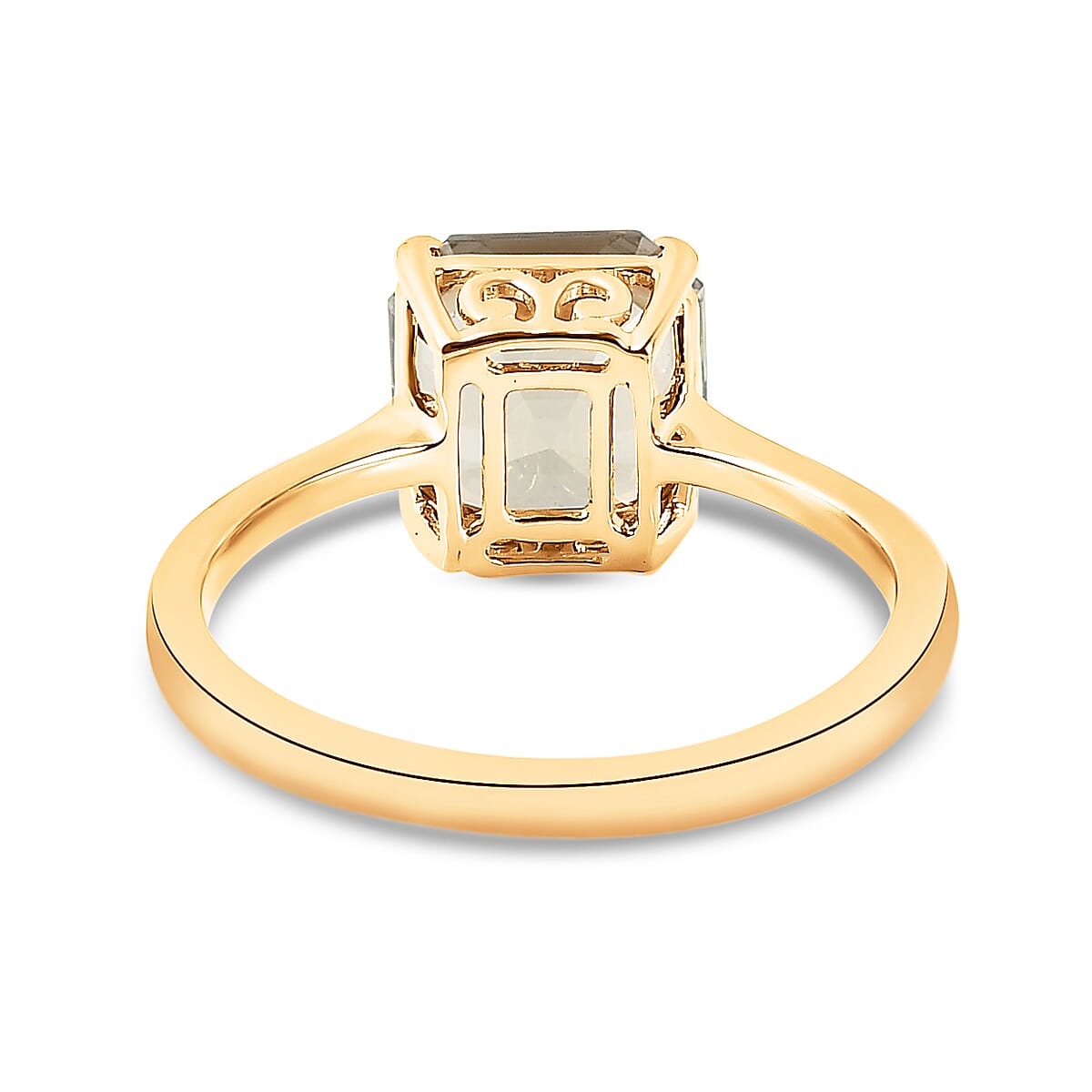 ILIANA 18K Yellow Gold AAA Turkizite (Asscher Cut) Solitaire Engagement Ring 3.00 Ct. 8835339 5