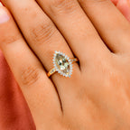 ILIANA 18K Yellow Gold AAA Turkizite and Diamond (SI-G-H) Ring 2.22 Ct.