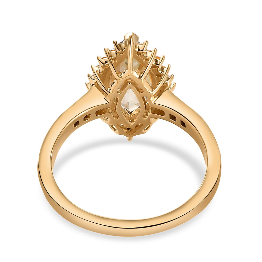 ILIANA 18K Yellow Gold AAA Turkizite and Diamond (SI-G-H) Ring 2.22 Ct.