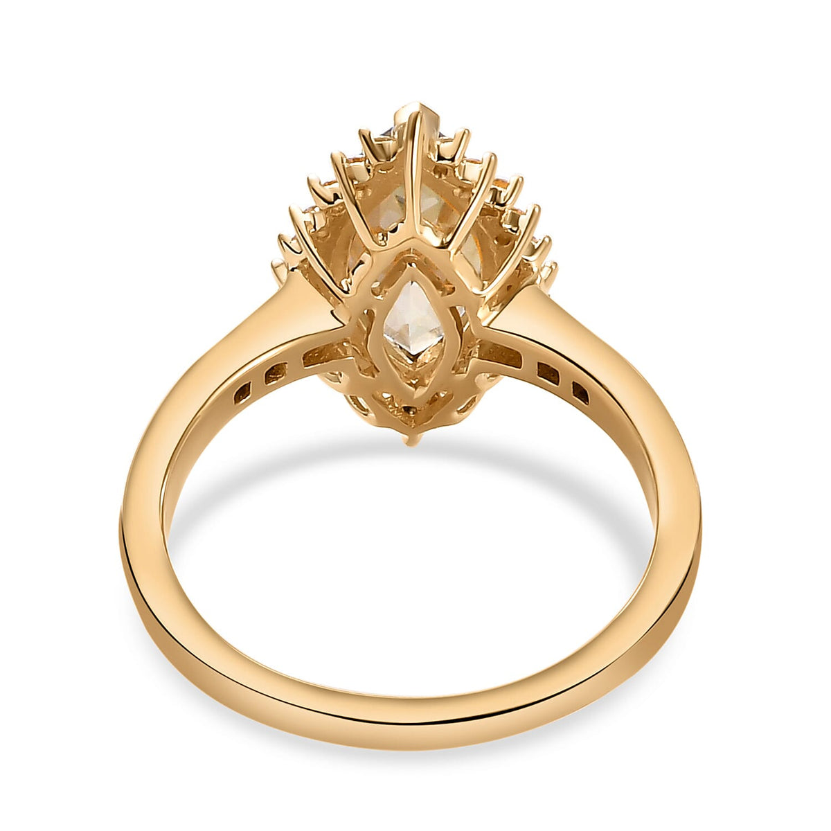 ILIANA 18K Yellow Gold Turkizite and Diamond Halo Ring 2.22 Ct. 8880985 5