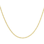 18K Yellow Gold Twist Curb Chain (Size - 16)