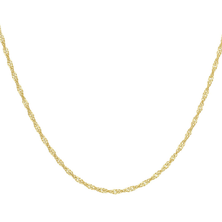 ILIANA 18K Yellow Gold Twist Curb Chain 16 Inch 7573348 2