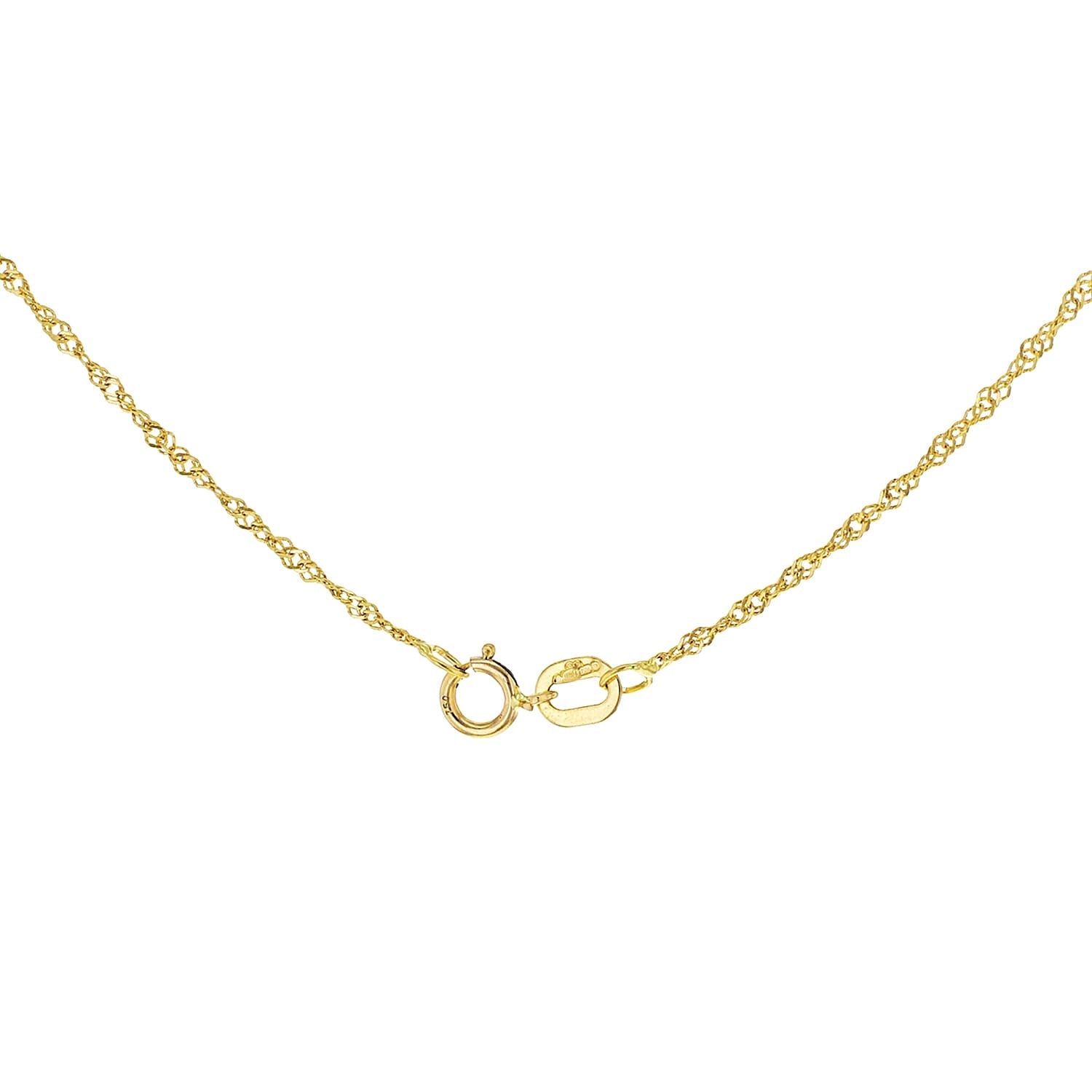 ILIANA 18K Yellow Gold Twist Curb Chain 16 Inch 7573348 3