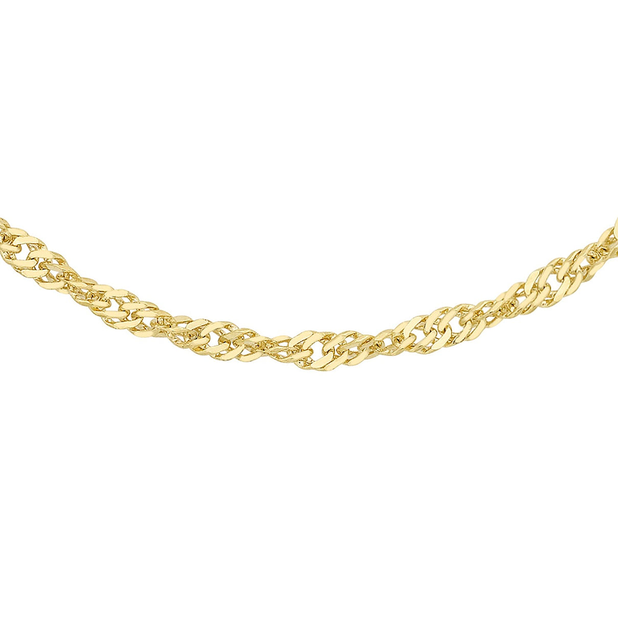ILIANA 18K Yellow Gold Twist Curb Chain 18 Inch 7573351 0