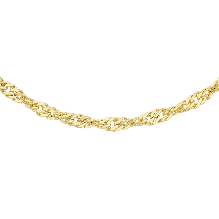 ILIANA 18K Yellow Gold Twist Curb Chain 18 Inch 7573351 1