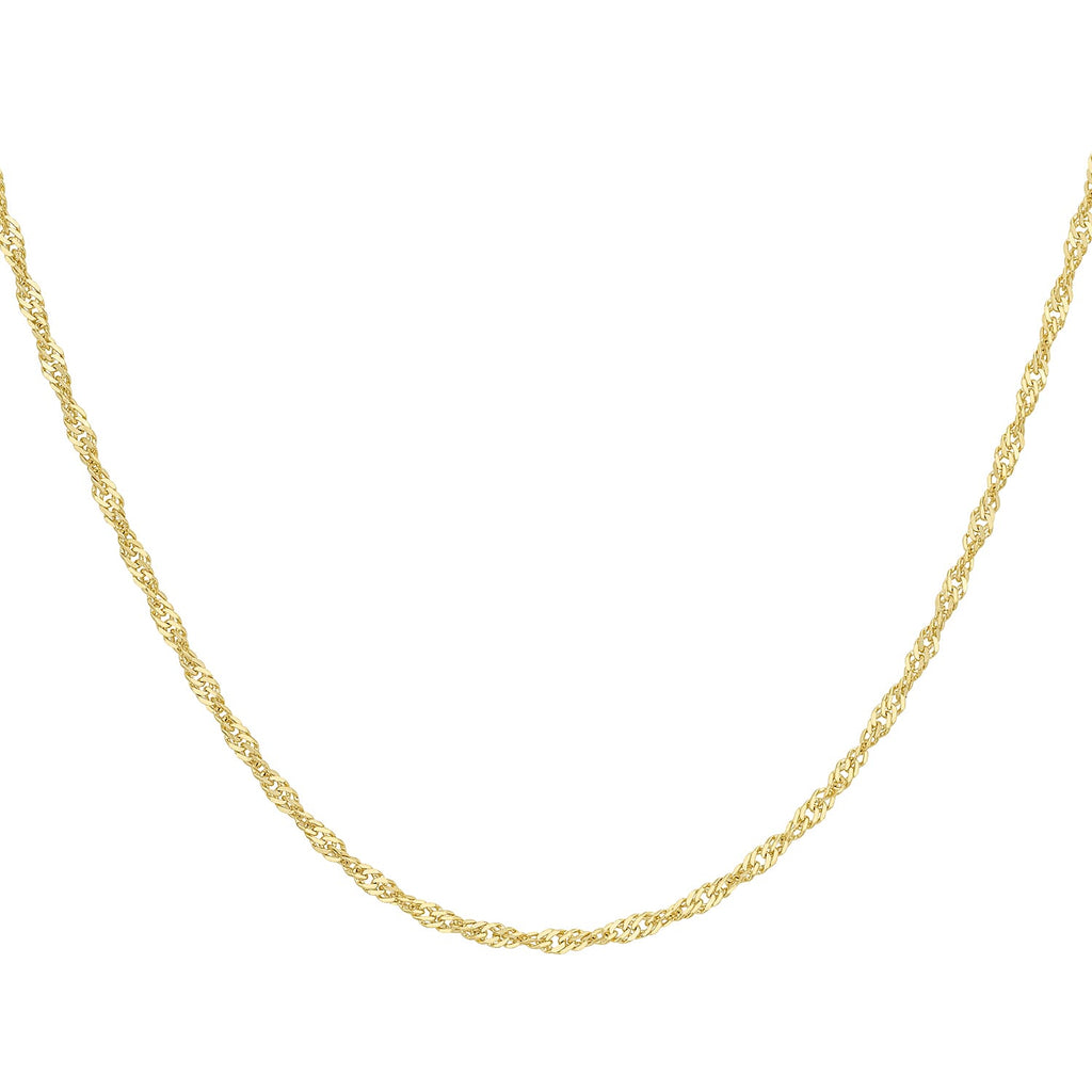 18K Yellow Gold  Chain (Size - 18),  Gold Wt. 1.3 Gms
