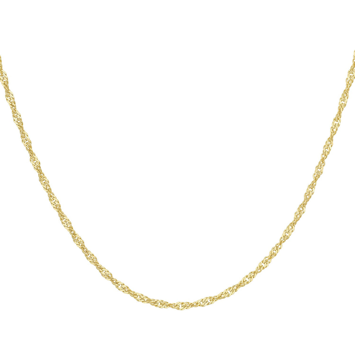 ILIANA 18K Yellow Gold Twist Curb Chain 18 Inch 7573351 2