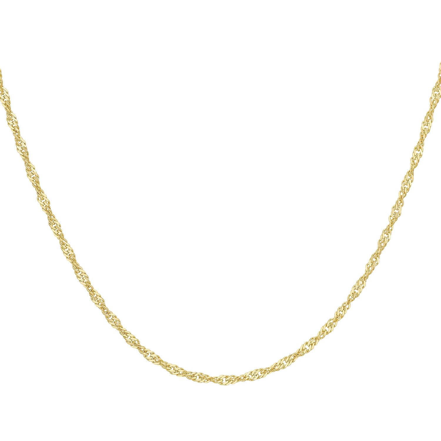ILIANA 18K Yellow Gold Twist Curb Chain 18 Inch 7573351 2