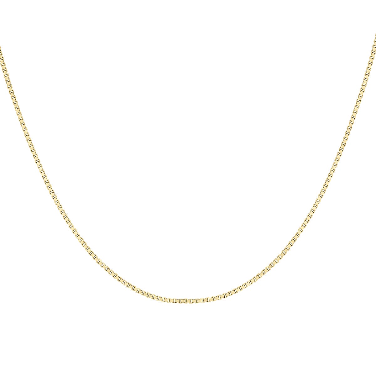 ILIANA 18K Yellow Gold Venetian Box Chain 18 Inch 7571659 1