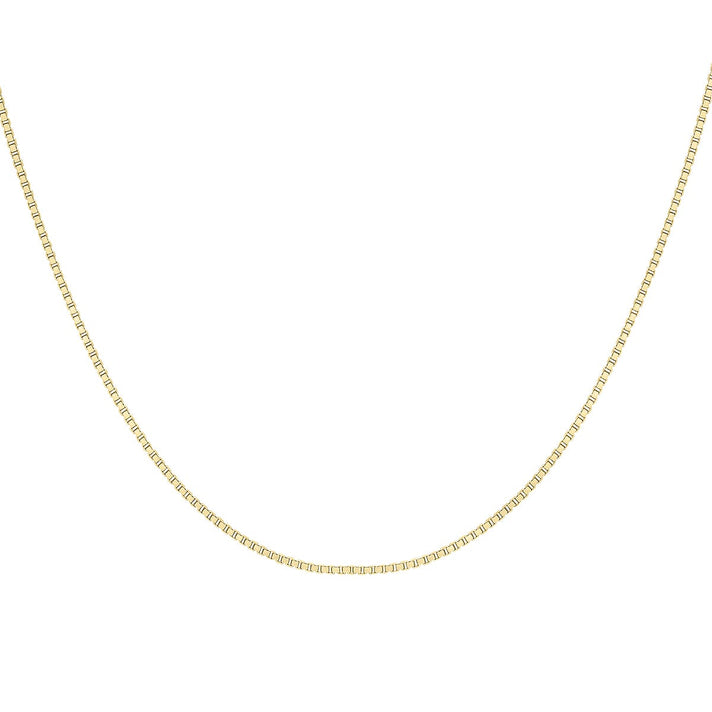 ILIANA 18K Yellow Gold Venetian Box Chain 18 Inch 7571659 2