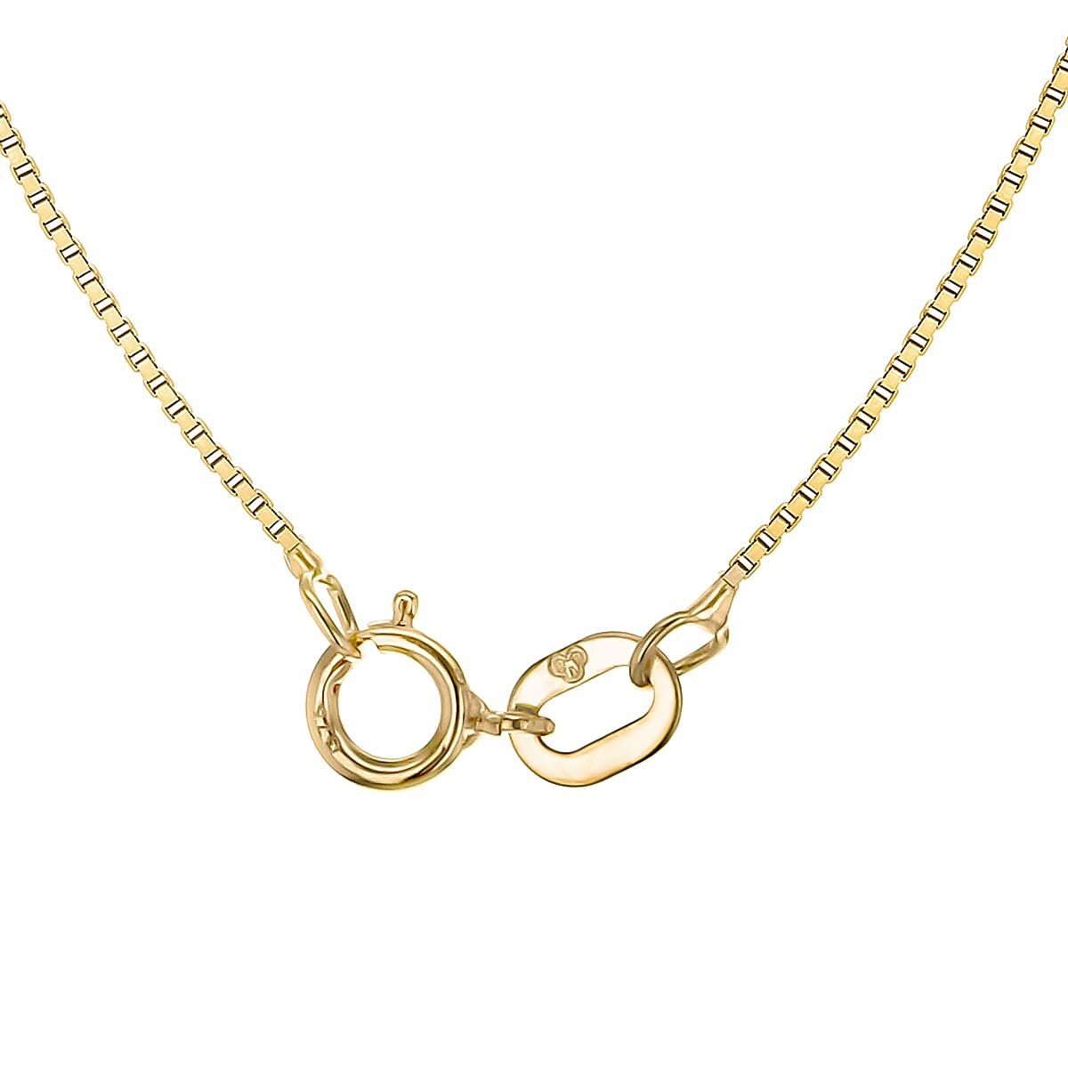 ILIANA 18K Yellow Gold Venetian Box Chain 18 Inch 7571659 2