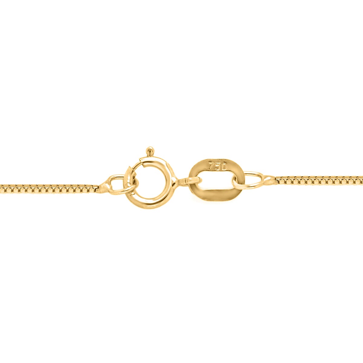 ILIANA 18K Yellow Gold Venetian Box Chain 18 Inch 7571659 3