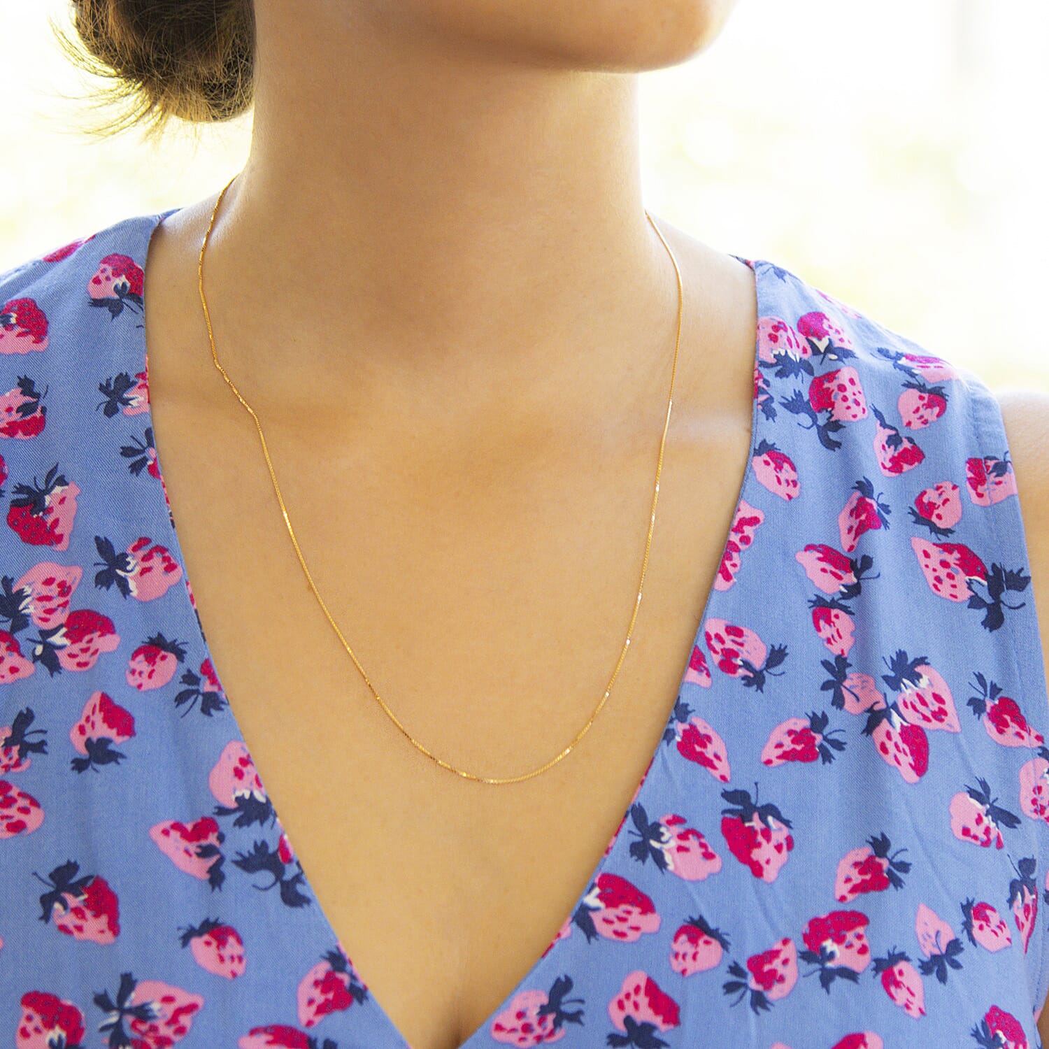 ILIANA 18K Yellow Gold Venetian Box Chain 18 Inch 7571666 1