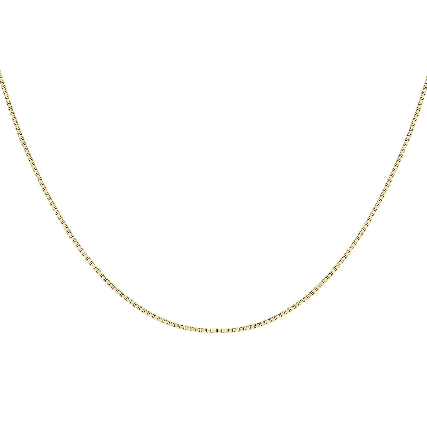 ILIANA 18K Yellow Gold Venetian Box Chain 18 Inch 7571666 3