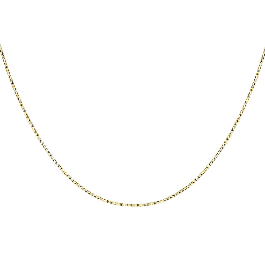 18K Yellow Gold Venetian Box Chain With Spring Ring Clasp (Size - 18-20)