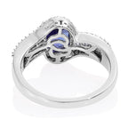 ILIANA 18K White Gold AAA Tanzanite and Diamond (SI-G-H) Ring 2.15 Ct. Gold Wt. 7.14 Gms.